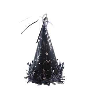 BLACK PARTY HAT BALLOON WEIGTH