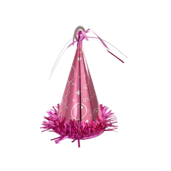 PINK PARTY HAT BALLOON WEIGTH