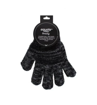 CHARCOAL INFUSED EXFOLIATING BATH AND SHOWER GLOVES