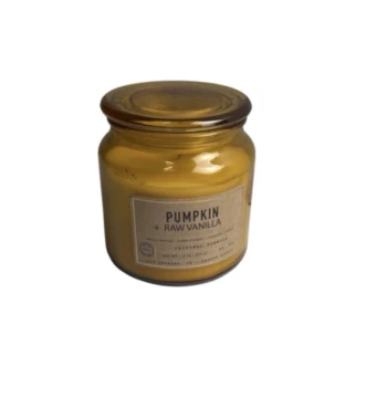 PUMPKIN AND RAW VANILLA CANDLE 13 OZ