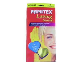 YELLOW RUBBER DISHWASHING GLOVES MD