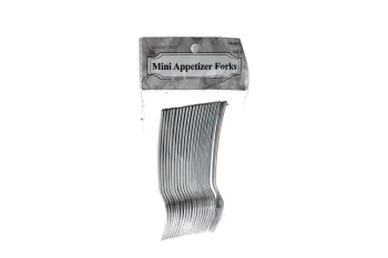 Silver Mini Plastic Forks 20 Count