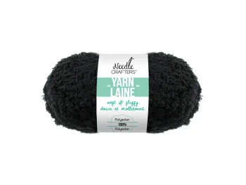 BLACK SOFTNFLUFFY YARN