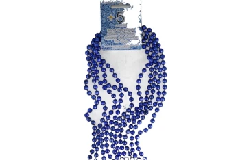 BLUE 5 PACK DISCO BEADS 32 INCH