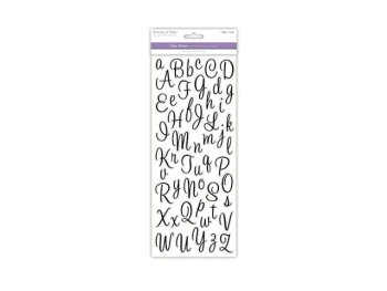 LETTERS BLACK CURSIVE PAPER CRAFT STICKER