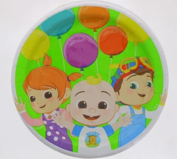 COCOMELON DESSERT PLATE 7 INCH 8 COUNT