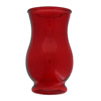 RED GLASS VASE