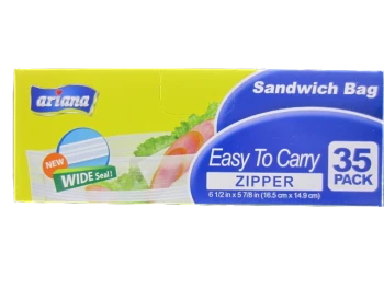 STORAGE BAG SANDWICH ZIPPER 35PK