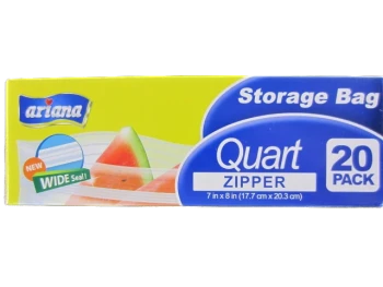STORAGE BAG QUART ZIPPER 20PK