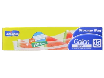 STORAGE BAG GALLON ZIPPER 15PK