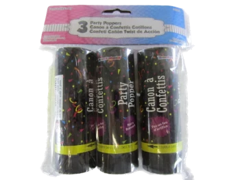 PARTY POPPERS 3PC