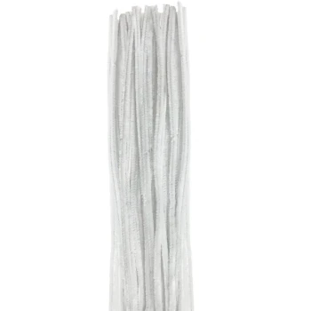 WHITE CHENILLE STEM
