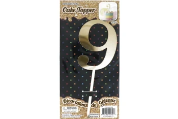 GOLD CAKE TOPPER 9