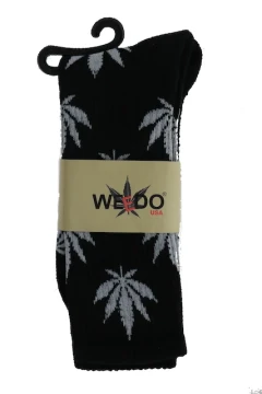 BLACK AND WHITE WEED SOCKS