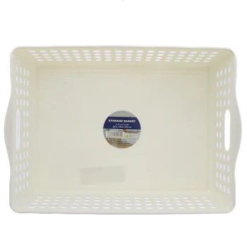 PLASTIC BASKET WITH HANDLES