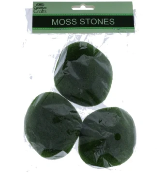 MOSS STONES 3 PACK 9 X 8 CM