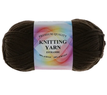 DARK BROWN ACRYLIC YARN