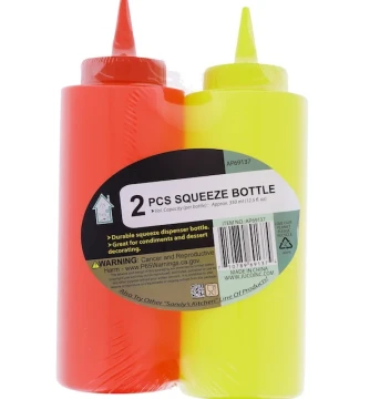 PLASTIC SQUEEZE BOTTLE 2 PACK 350 ML