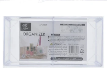 TEMPURED PLASTIC 2 SECTION ORGANIZER