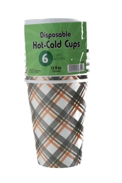 DISPOSABLE HOT COLD CUPS 12 FL OZ