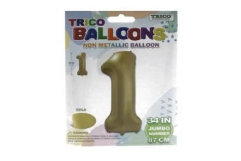 GOLD #1 34 INCH NON METALLIC BALLOON