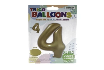 GOLD #4 34 INCH NON METALLIC BALLOON