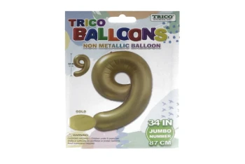 GOLD #9 34 INCH NON METALLIC BALLOON