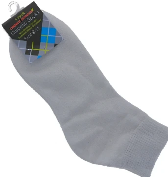 WHITE DIABETIC ANKEL SOCKS SIZE 9-11