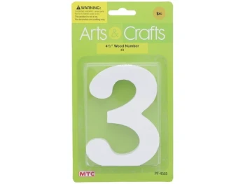 -#3 11CM WHITE WOOD NUMBER-#3 XXX