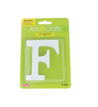 -#F 11CM WHITE WOOD LETTER - F XXX
