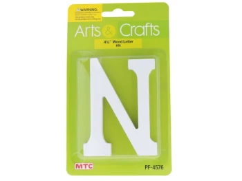 -#N 11CM WHITE WOOD NUMBER-N XXX