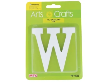 -#W 11CM WHITE WOOD LETTER - W XXX