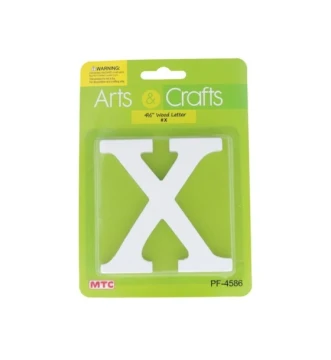 -#X 11CM WHITE WOOD LETTER - X XXX