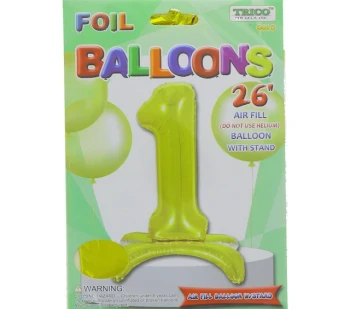 GOLD BALLOON WITH STAND 26 INCH