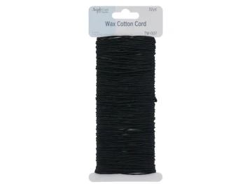 BLACK WAX COTTON CORD