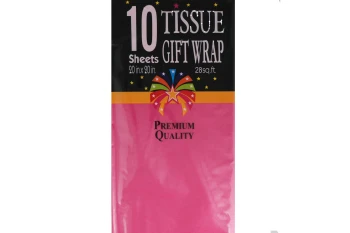 Hot Pink Tissue Gift Wrap Paper 10 Count