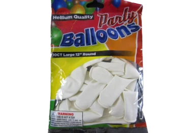 BALLOONS WHITE 12IN 10CT