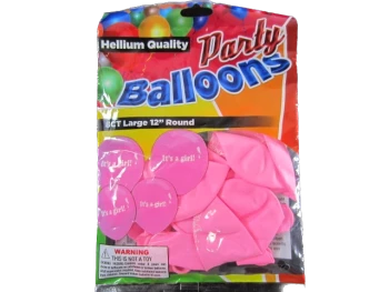 BALLOONS ITS A GIRL 10PK