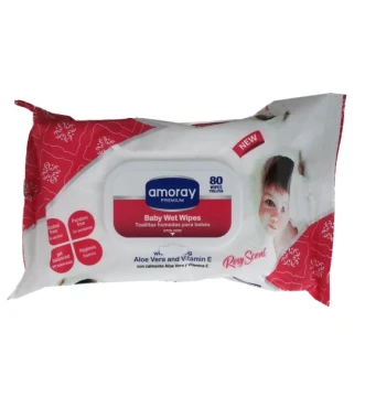 AMORAY BABY WIPES ROSY