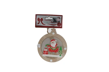 WOODEN ORNAMENT 3ASTD LIGHT UP