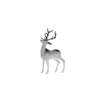 STANDING REINDEER W/ PINE DECOR 26CM SCH