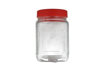 GLASS SQUARE JAR