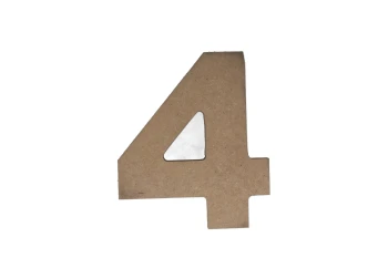 4 WOODEN NUMBER