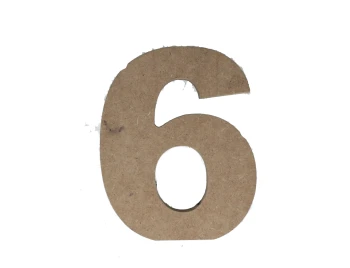 6 WOODEN NUMBER