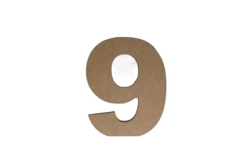 9 WOODEN NUMBER