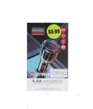 TYPE C + USB CAR CHARGER
