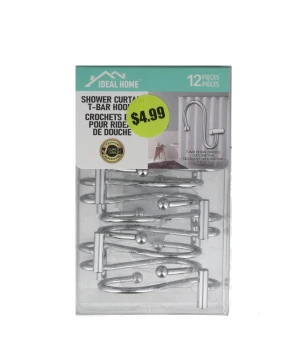 SHOWER CURTAIN T-BAR HOOKS