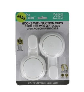 HOOKS WITH SUCTION CUPS 2 PACK