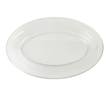 PLASTIC OVAL SERVING TRAY 18 X 12 INCH