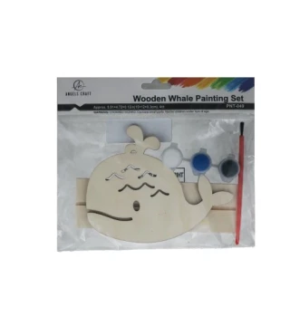 WOODEN WHALE PAINTING SET